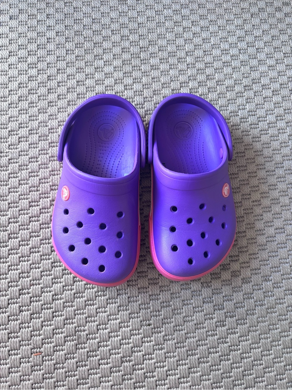 Crocs Kids Purple Slip-On with Pink Trim